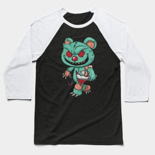 Evil Teddy Bear Halloween Baseball T-Shirt